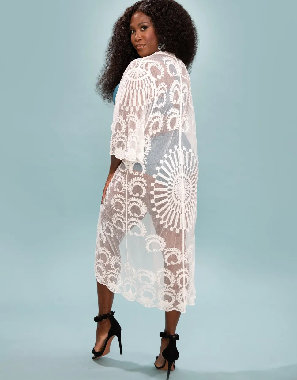 Beach-Kimono Mambo long ivory