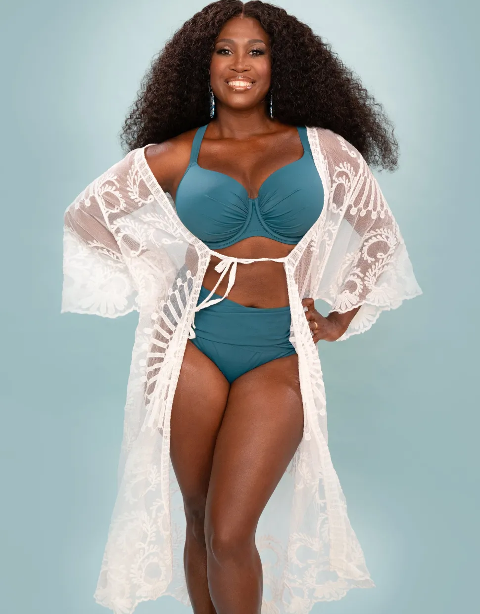 Beach-Kimono Mambo long ivory
