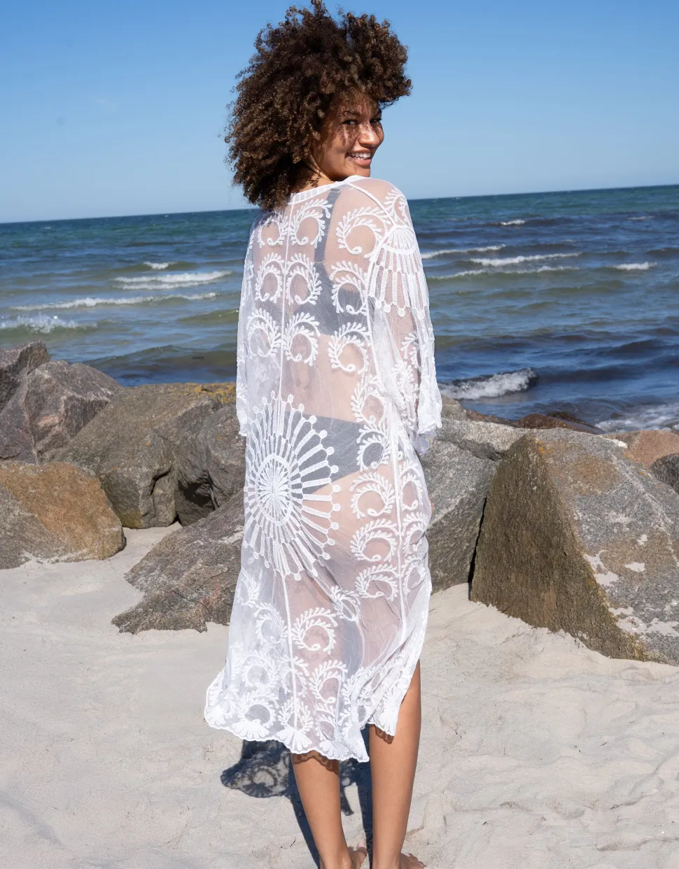 Beach-Kimono Mambo long ivory