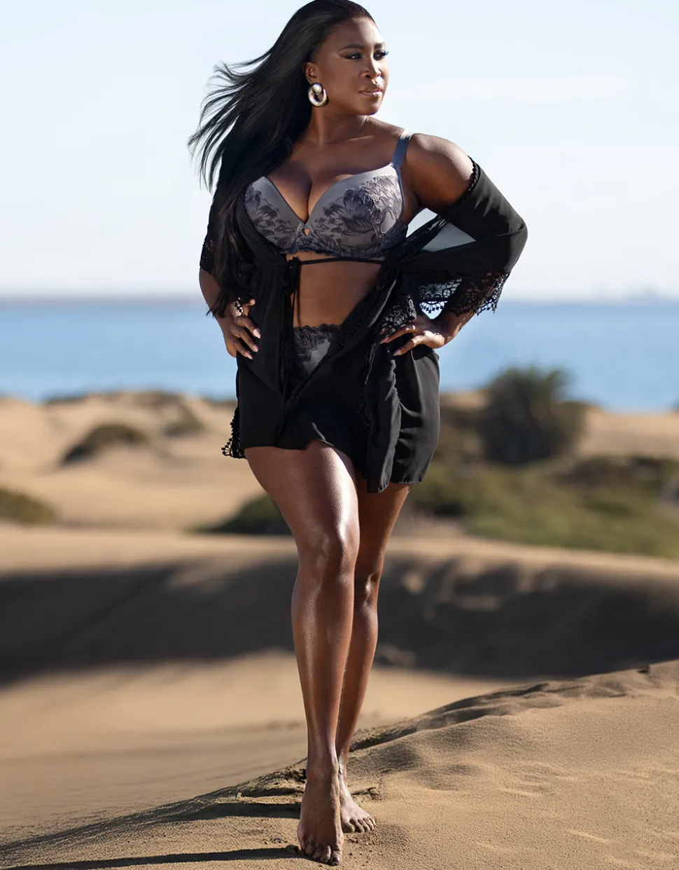 Beach-Kimono Mambo short black
