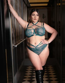BH FemFatale green + Augenbinde