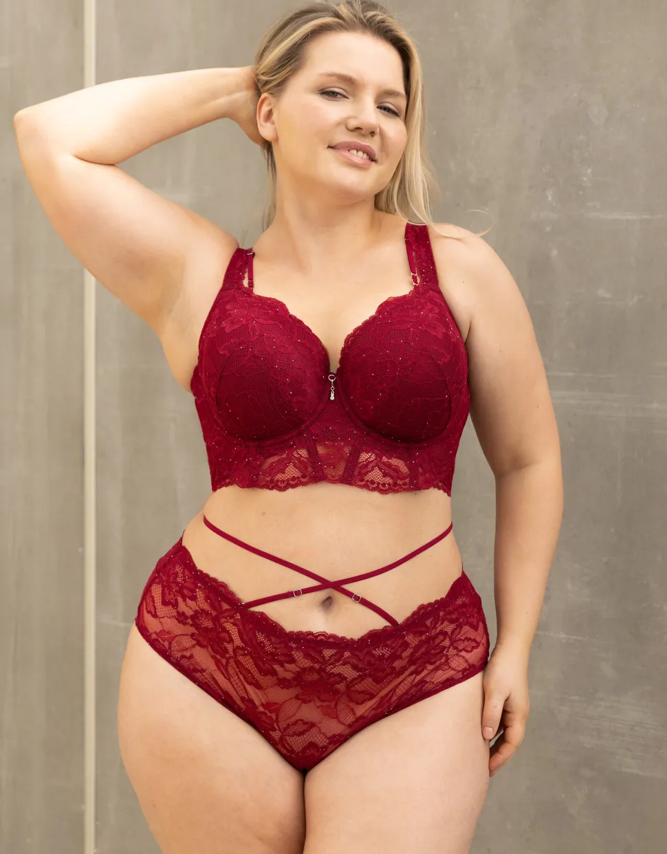 BH True Glam bordeaux + BH-Kette Jewel