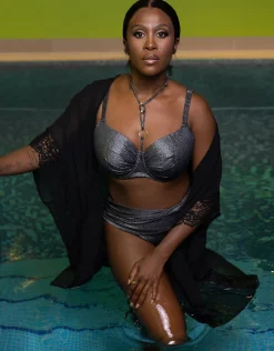Bikini-High-Panty Valencia Glam silver