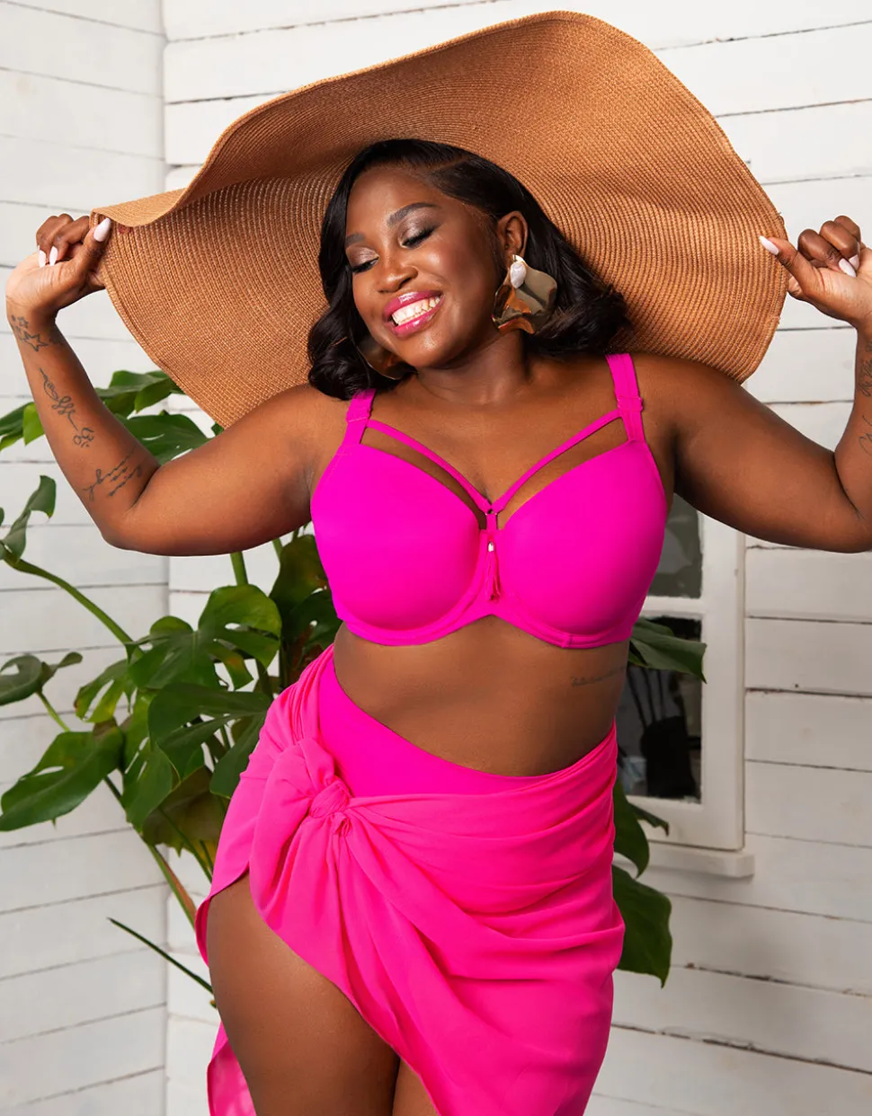 Bikini-Top Palma pink