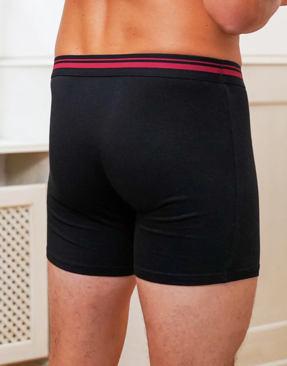 Boxershorts-Set black/bordeaux