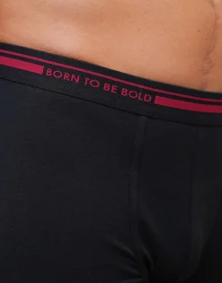 Boxershorts-Set black/bordeaux