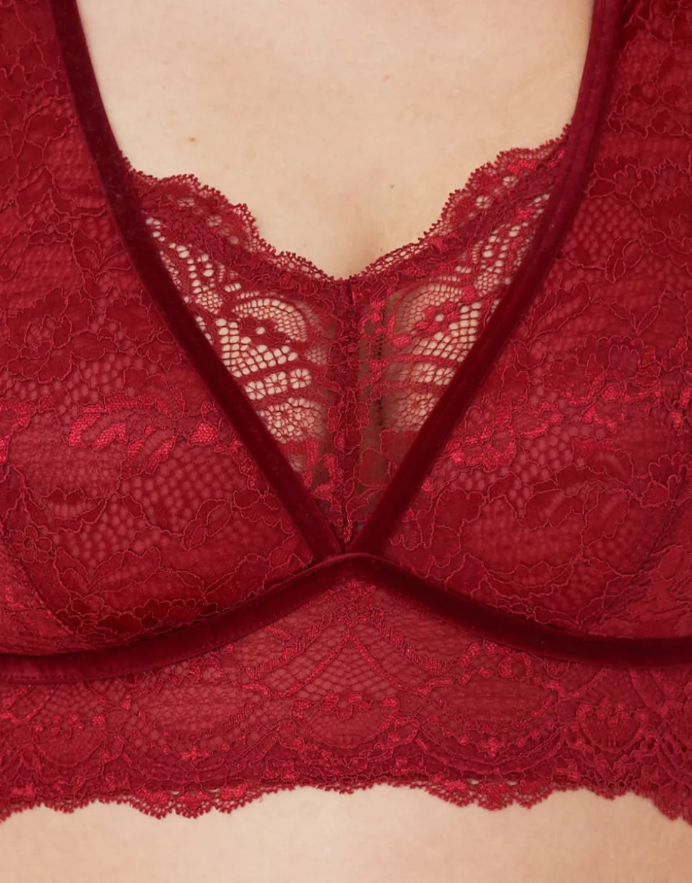 Bralette Eliana Velvet burgundy