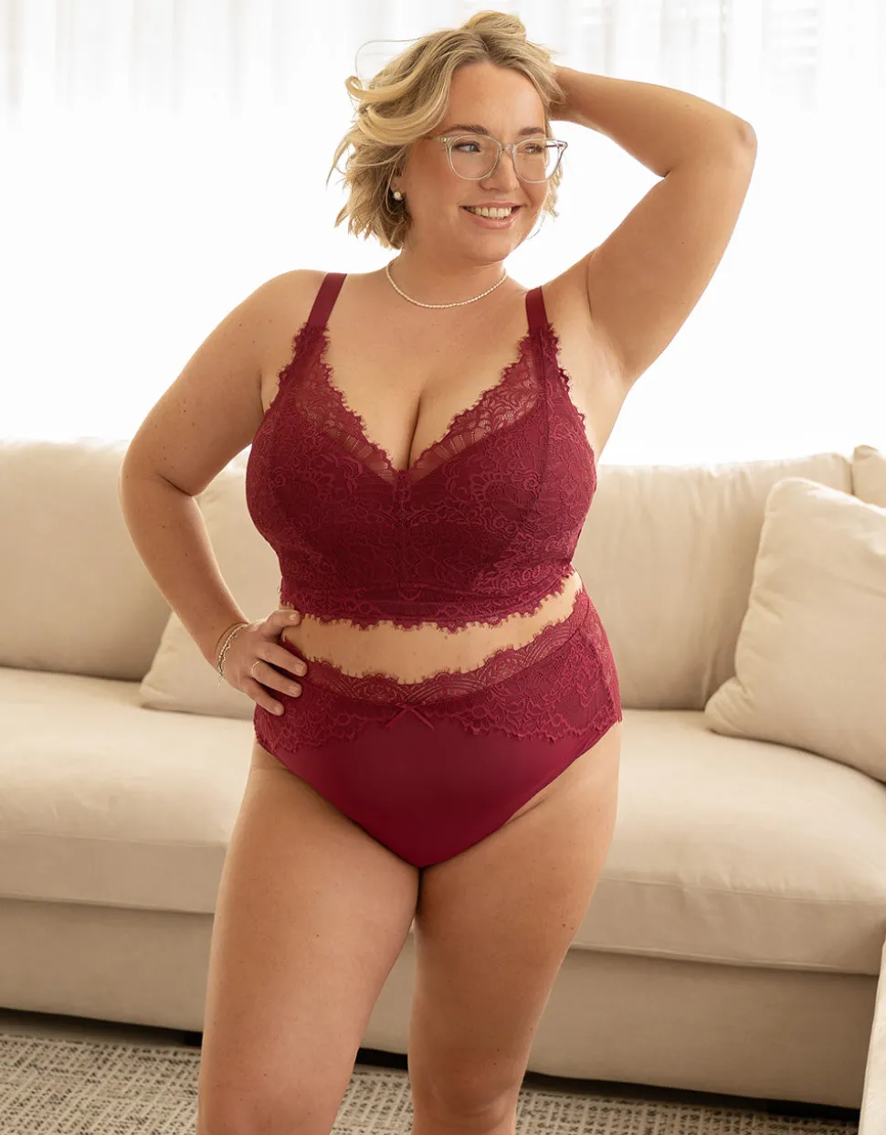 Bralette Sensla bordeaux