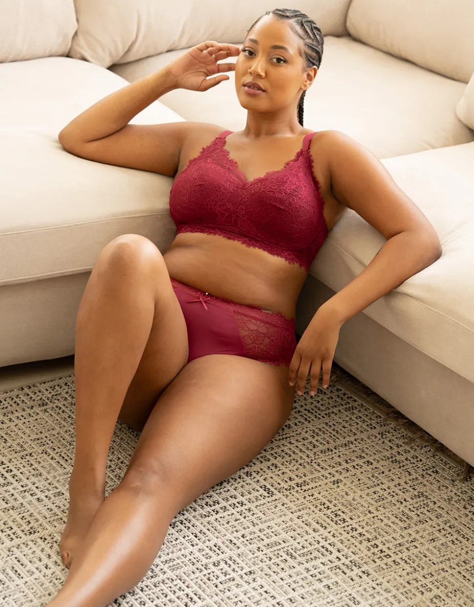 Bralette Sensla bordeaux