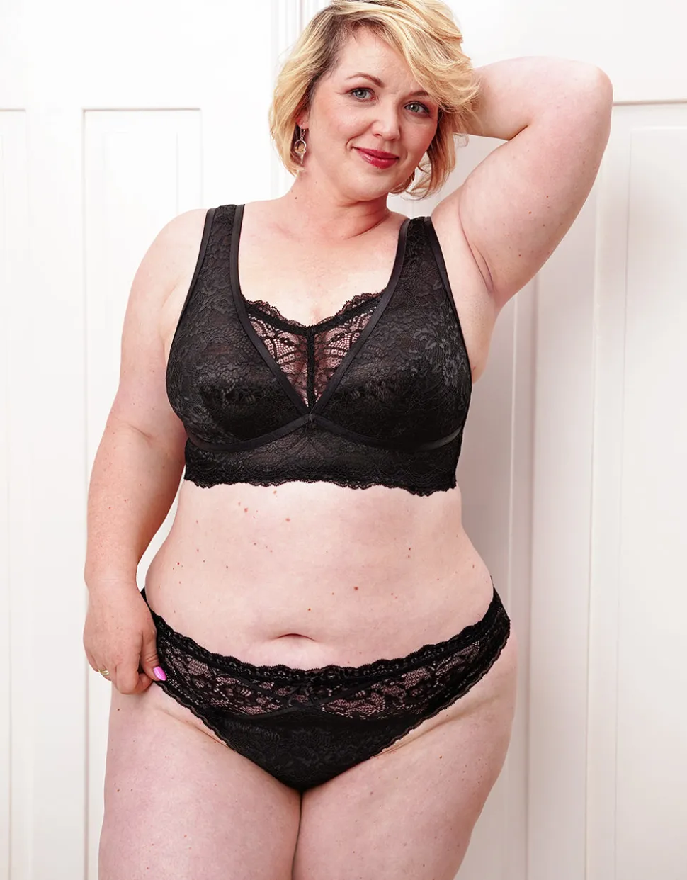 Brazilian-Slip Eliana Satin black