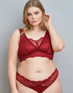 Brazilian-Slip Eliana Velvet burgundy