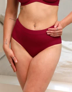 High-Panty Cozy Basic bordeaux