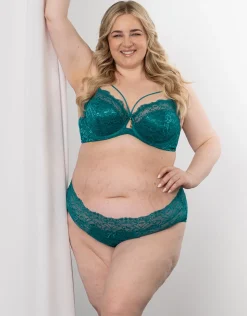 High-Panty Eliana Satin emerald