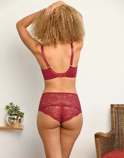 High-Panty Lace Basic bordeaux