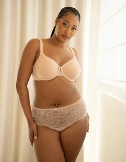 High-Panty Lace Basic cappuccino