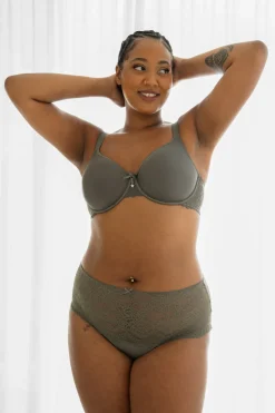 High-Panty Lace Basic Classic olive