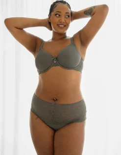 High-Panty Lace Basic olive