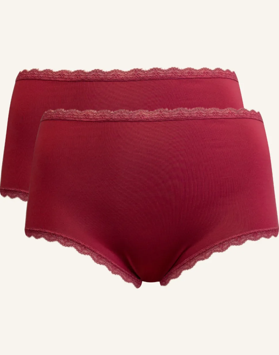 High-Panty-Set 2x Basic bordeaux