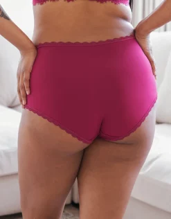 High-Panty-Set 2x Basic bordeaux