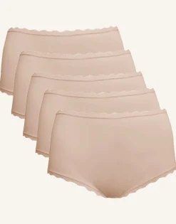 High-Panty-Set 5x Basic cappuccino