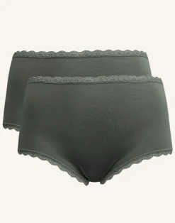 High-Panty-Set 2x Basic olive
