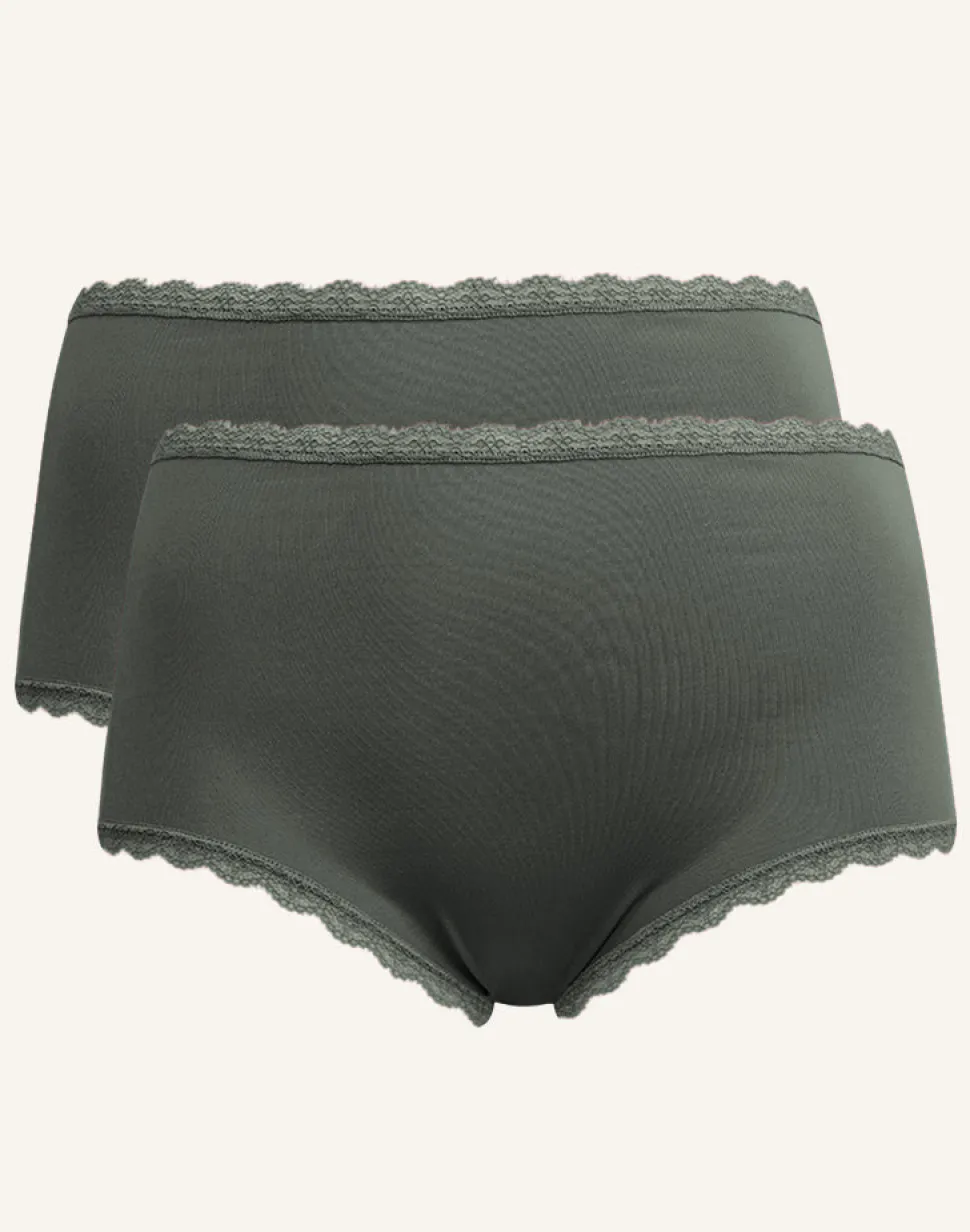 High-Panty-Set 2x Basic olive