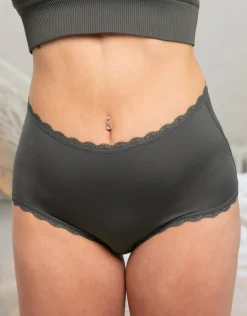 High-Panty-Set 2x Basic olive