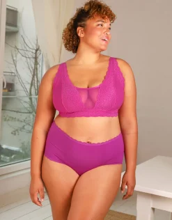 High-Panty-Set 2x Basic orchid