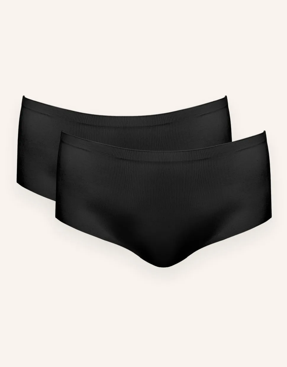 High-Panty-Set 2x Invisible Basic black