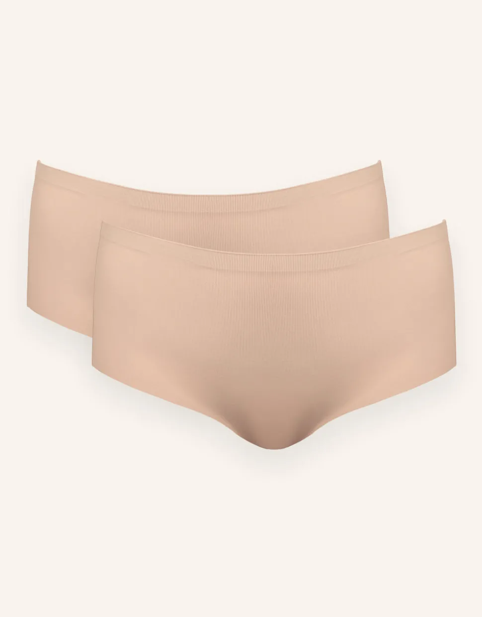 High-Panty-Set 2x Invisible Basic cappuccino