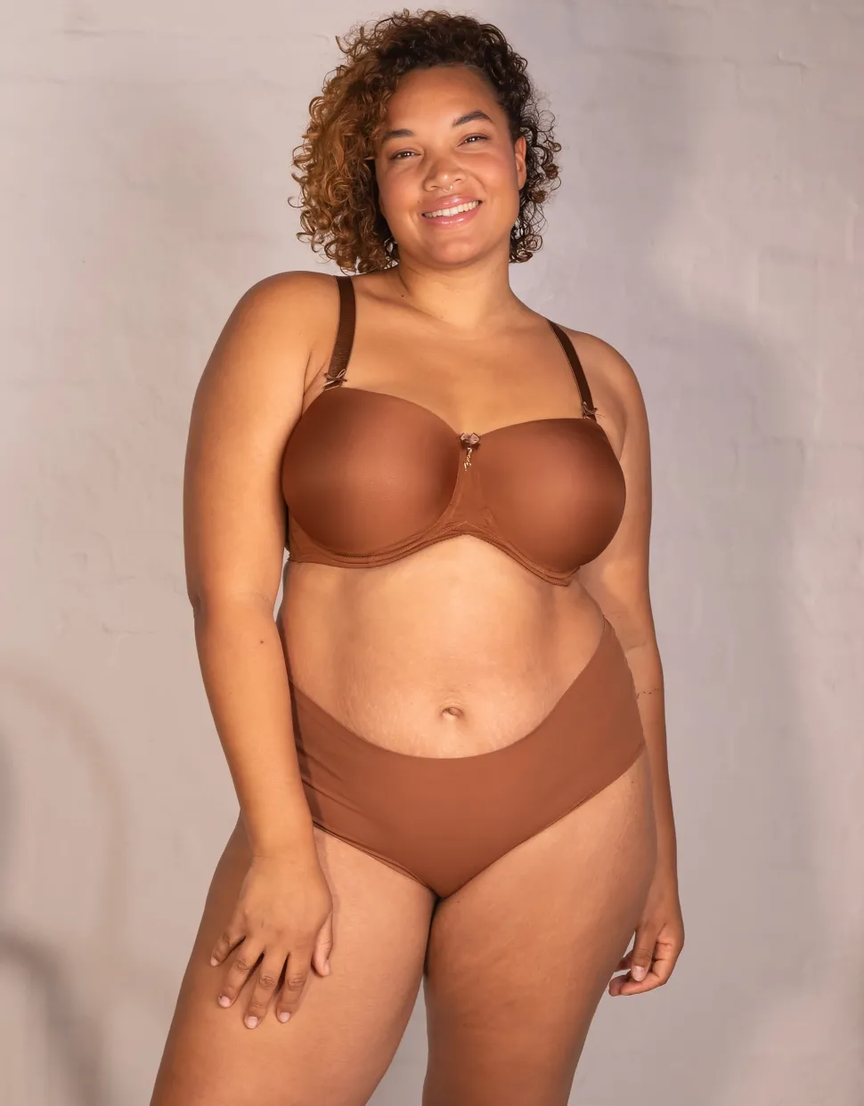 High-Panty-Set 2x Invisible Basic mousse