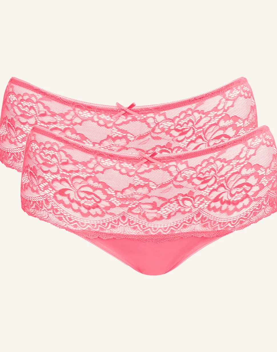 High-Panty-Set 2x Lace Basic flamingo