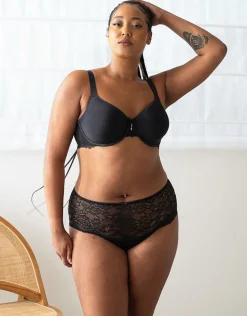 High-Panty-Set 2x Lace Basic black