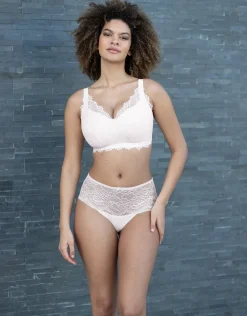 High-Panty-Set 2x Lace Basic powder