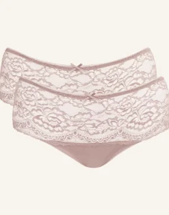 High-Panty-Set 2x Lace Basic rose