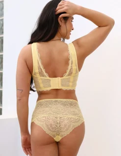High-Panty-Set 2x Lace Basic butter