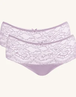 High-Panty-Set 2x Lace Basic lavender