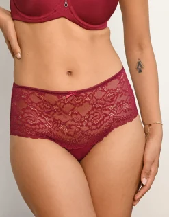 High-Panty-Set 2x Lace Basic bordeaux