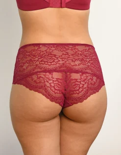 High-Panty-Set 2x Lace Basic bordeaux