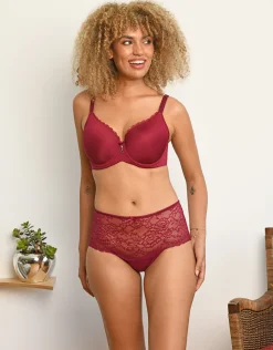 High-Panty-Set 2x Lace Basic bordeaux