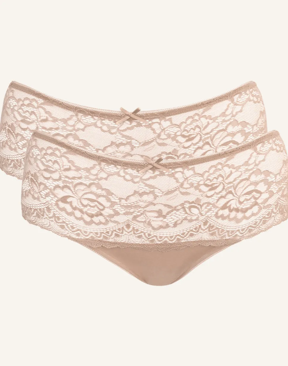 High-Panty-Set 2x Lace Basic cappuccino