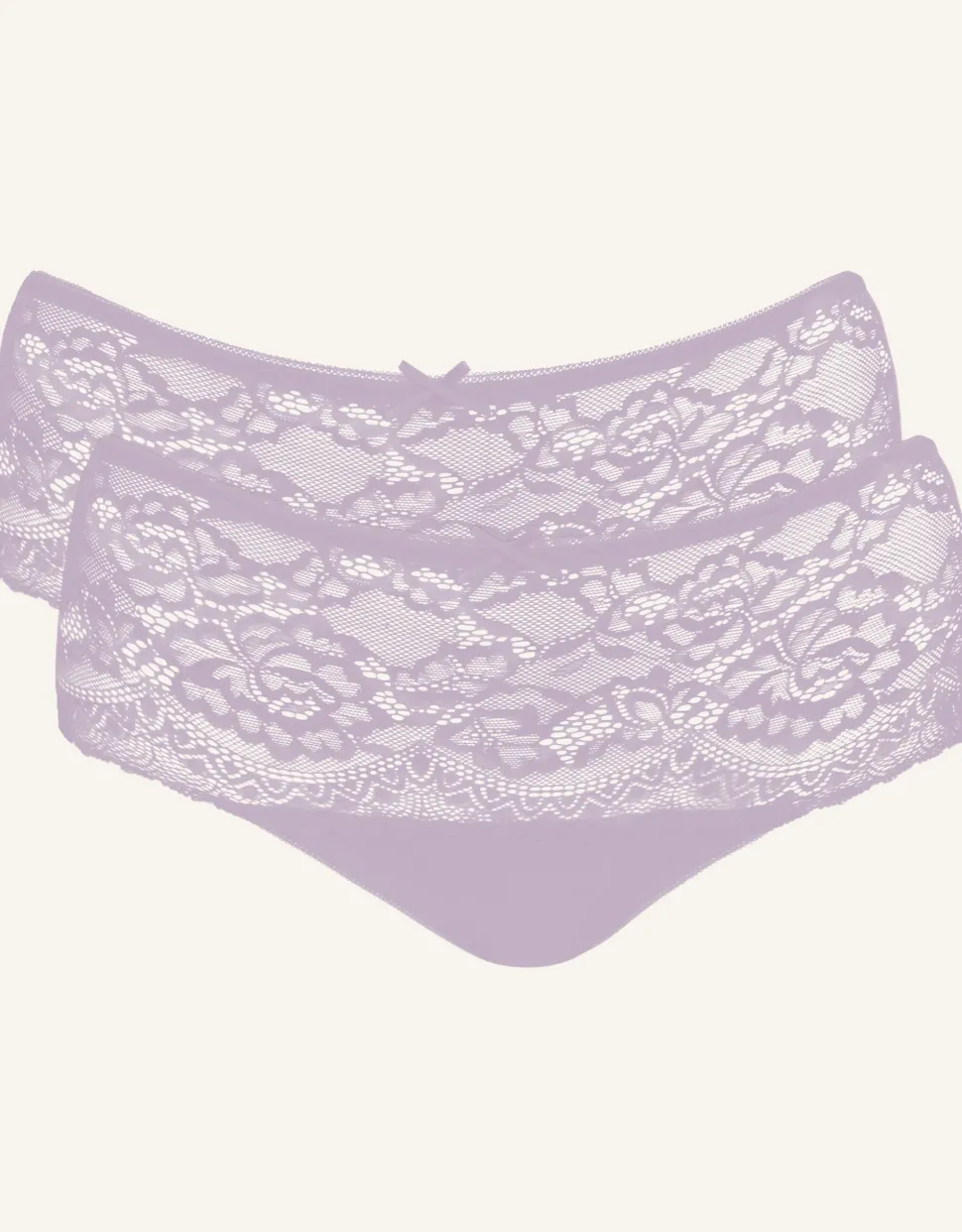 High-Panty-Set 2x Lace Basic violetgrey
