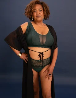 High-Panty-Set 2x Lace Basic forest