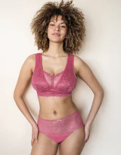 High-Panty-Set 2x Lace Basic roseberry