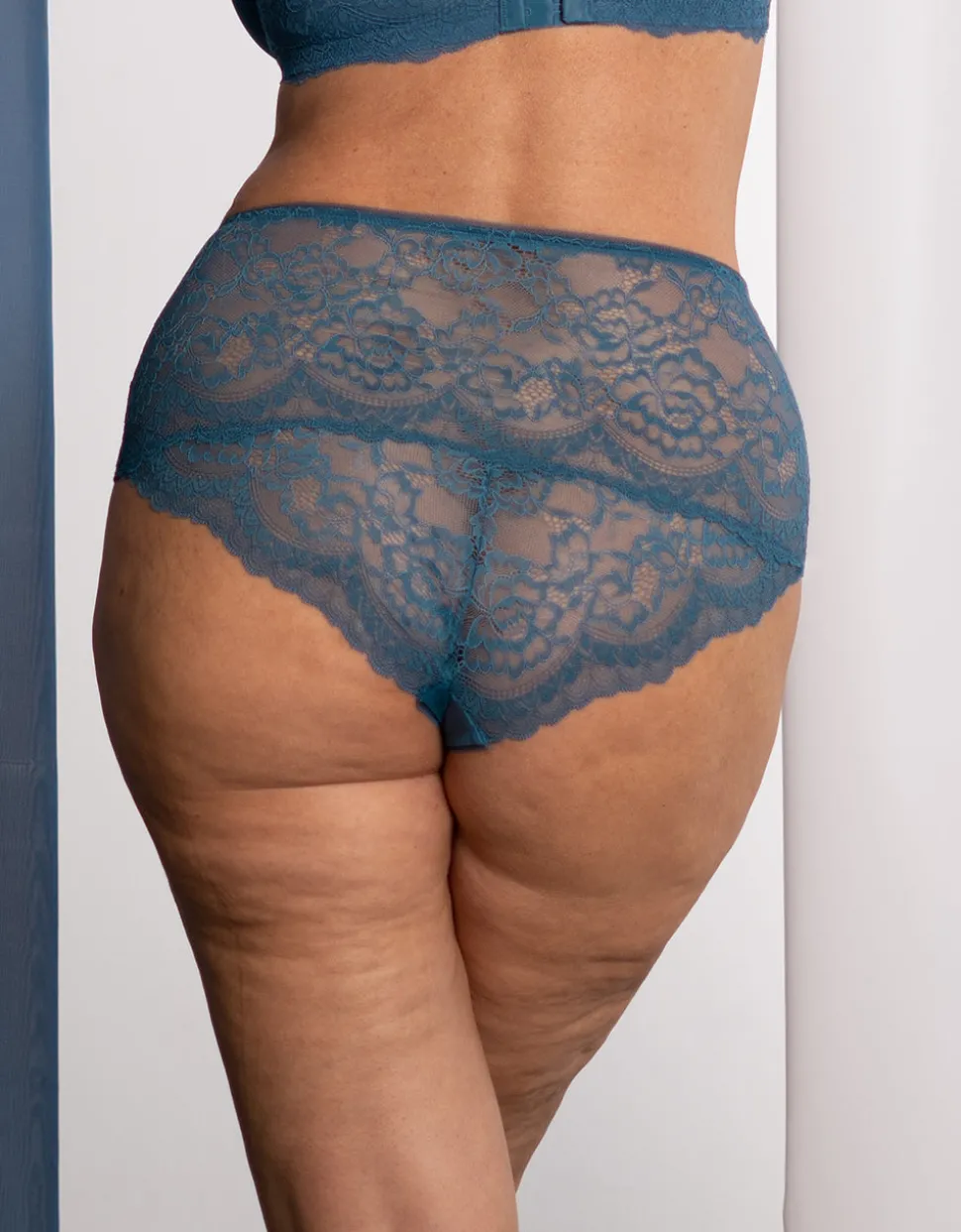 High-Panty-Set 2x Lace Basic teal