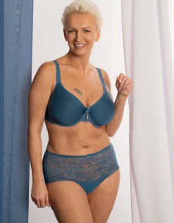 High-Panty-Set 2x Lace Basic teal