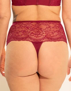 High-String Lace Basic bordeaux