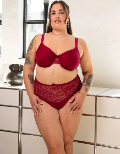 High-String Lace Basic bordeaux