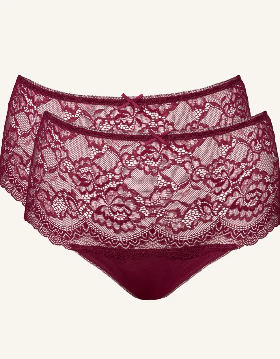 High-String-Set 2x Lace Basic bordeaux