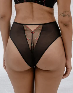 High-Waist-Brazilian Belle black cherry